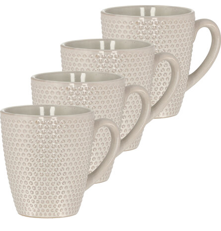 Discountershop Coffee Mugs with Handle – 200ml Mug Set – Ceramic Mugs for Coffee & Tea – Cappuccino Cups & Tea Mugs – White Dots Design Discountershop Coffee Mugs with Handle – 200ml Mug Set – Ceramic Mugs for Coffee & Tea – Cappuccino Cups & Tea Mugs – White Dots Design