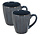 Koffiekopjes met Oor – Donkerblauwe Keramische Mokken 200ml – Cappuccino en Theemokken – Herringbone Design