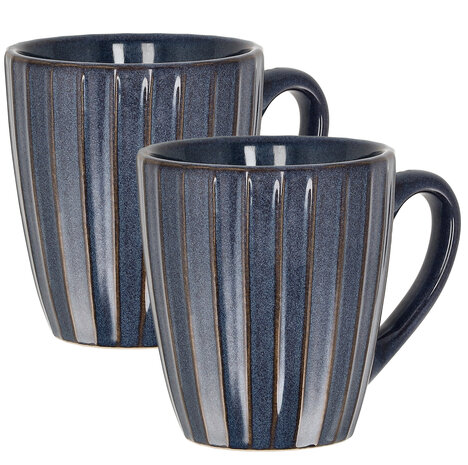 Discountershop Koffiekopjes met Oor – Donkerblauwe Geribbelde Mokken 200ml – Keramische en Aardewerk Koffiemokken – Theemokken en Cappuccino Kopjes – Verticaal Ribbel Design Discountershop Koffiekopjes met Oor – Donkerblauwe Geribbelde Mokken 200ml – Keramische en Aardewerk Koffiemokken – Theemokken en Cappuccino Kopjes – Verticaal Ribbel Design