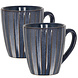 Discountershop Koffiekopjes met Oor – Donkerblauwe Geribbelde Mokken 200ml – Keramische en Aardewerk Koffiemokken – Theemokken en Cappuccino Kopjes – Verticaal Ribbel Design Discountershop Koffiekopjes met Oor – Donkerblauwe Geribbelde Mokken 200ml – Keramische en Aardewerk Koffiemokken – Theemokken en Cappuccino Kopjes – Verticaal Ribbel Design
