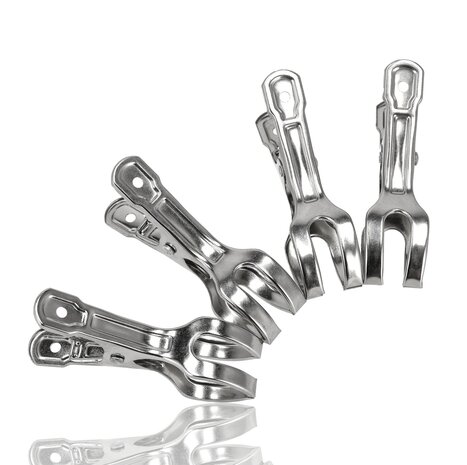 Discountershop Stainless Steel Clothespins 4-Pack – Large Metal Pegs – Rust-Resistant Steel Paper Clips & Photo Clips – Strong Towel Clips for Laundry, Clothesline, Drying Rack & Office Discountershop Stainless Steel Clothespins 4-Pack – Large Metal Pegs – Rust-Resistant Steel Paper Clips & Photo Clips – Strong Towel Clips for Laundry, Clothesline, Drying Rack & Office