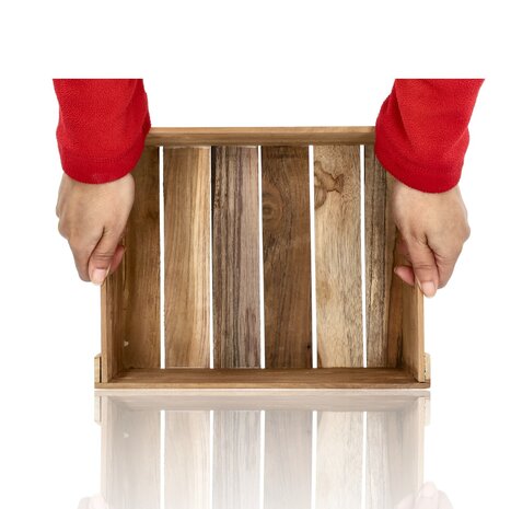 Discountershop Wooden Box Set – Wooden Boxes and Wooden Boxes for Storage Box, Fruit Boxes, Wooden Bins, Wooden Storage Chest and Storage Boxes – Perfect for Christmas Packages, Fruit Baskets or Hobby Room