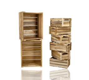 Discountershop Houten Kist Set – Houten Kisten en Hout Kistjes voor Opbergbox, Fruitkisten, Houten Bakken, Houten Opbergkist en Opslagboxen – Perfect voor Kerstpakketten, Fruitmand of Hobbyruimte