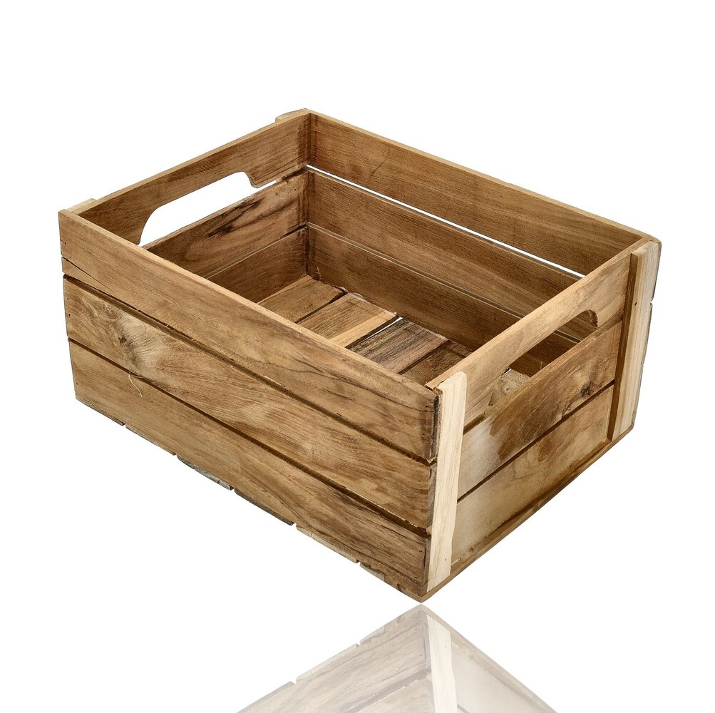 Discountershop Houten Kist Set – Houten Kisten en Hout Kistjes voor Opbergbox, Fruitkisten, Houten Bakken, Houten Opbergkist en Opslagboxen – Perfect voor Kerstpakketten, Fruitmand of Hobbyruimte