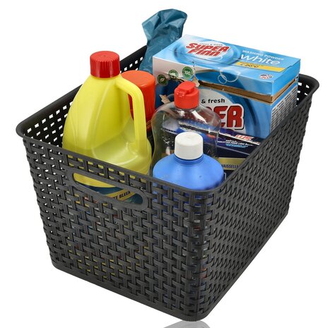 Discountershop Kitchen Cabinet & Wardrobe Storage Basket – 4-Piece Storage Box Set – Woven Storage Baskets & Bins for Organization – Wicker Toy Storage Basket Discountershop Kitchen Cabinet & Wardrobe Storage Basket – 4-Piece Storage Box Set – Woven Storage Baskets & Bins for Organization – Wicker Toy Storage Basket