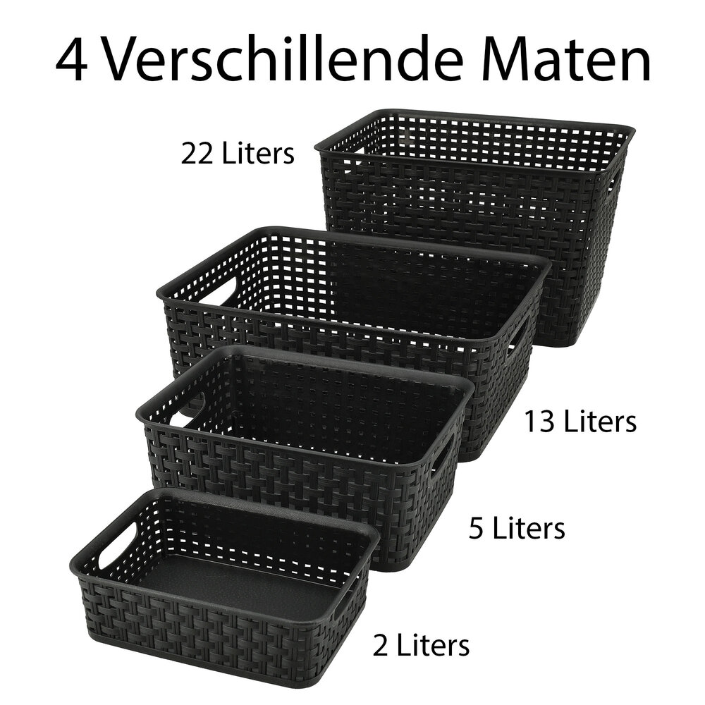 Discountershop Kitchen Cabinet & Wardrobe Storage Basket – 4-Piece Storage Box Set – Woven Storage Baskets & Bins for Organization – Wicker Toy Storage Basket Discountershop Kitchen Cabinet & Wardrobe Storage Basket – 4-Piece Storage Box Set – Woven Storage Baskets & Bins for Organization – Wicker Toy Storage Basket