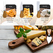 Discountershop Cheese Board with Knives – Bamboo Cheese Board with 3 Cheese Knives – Wooden Serving Board 42×15.5×1.5 cm for Cheese, Charcuterie & Tapas