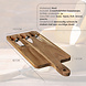Discountershop Kaasplankje met Messen – Bamboe Kaasplank met 3 Kaasmessen – Houten Serveerplank 42×15,5×1,5 cm voor Kaas, Borrel & Tapas