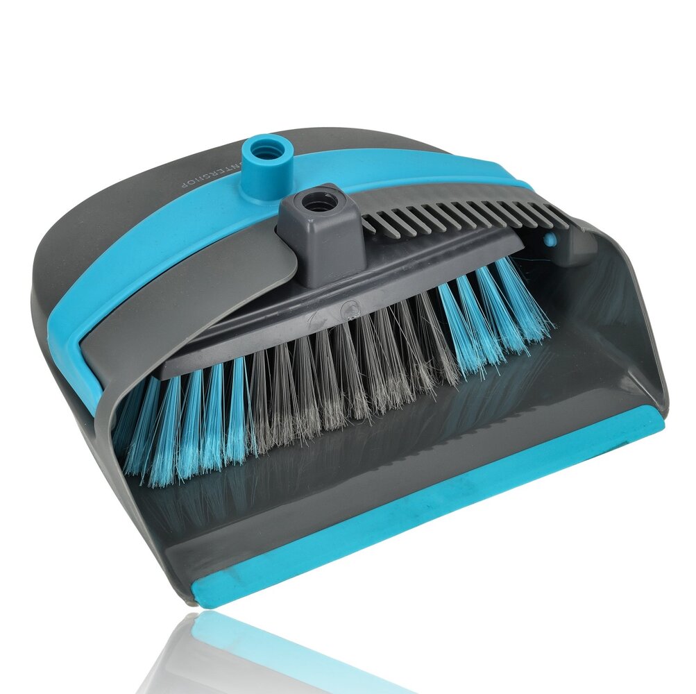 Discountershop Stoffer en Blik met Lange Steel 90 cm – Bezem & Schoonmaakset voor Binnen en Buiten