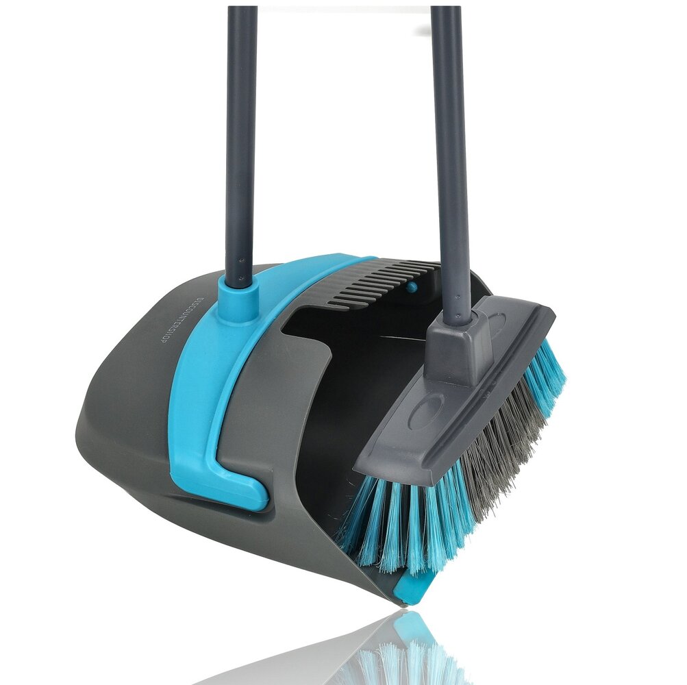Discountershop Dustpan and Brush Set with Long Handle 90 cm – Indoor & Outdoor Broom Set