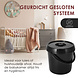 Discountershop Emmer met Deksel 14 Liter – Sterke Kunststof Emmer met Deksel en Handvaten – Zwarte Emmers Deksel Antislip – Binnen & Buiten Gebruik