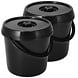 Discountershop Bucket with Lid 14 Liter – Strong Plastic Bucket with Lid and Handle – Black Bucket Non-Slip – Indoor & Outdoor Use Discountershop Bucket with Lid 14 Liter – Strong Plastic Bucket with Lid and Handle – Black Bucket Non-Slip – Indoor & Outdoor Use