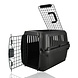 Discountershop Cat Carrier / Small Dog Crate 50x35x34 cm – Pet Transport Box for Cat & Small Dog up to 12 kg – Disassemblable Travel Carrier with Screws – Portable Plastic Pet Carrier Black