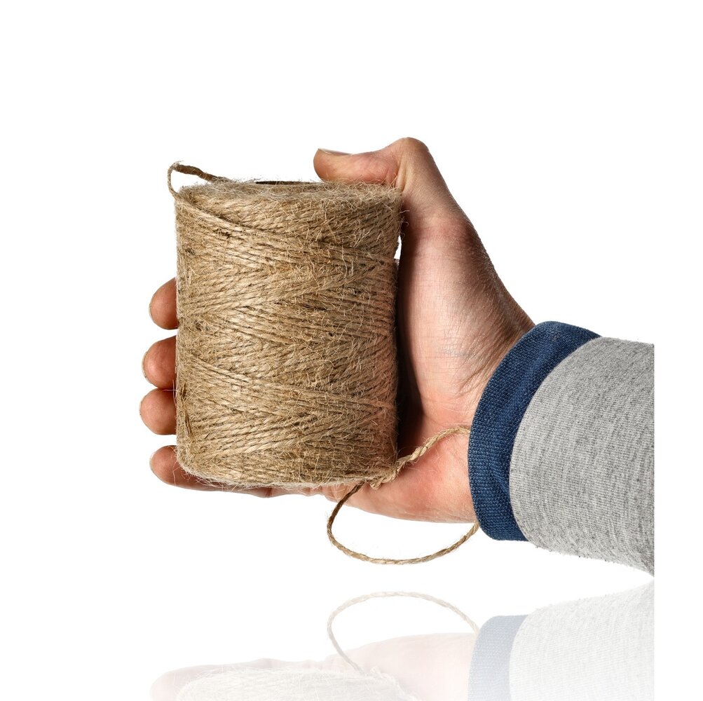 Discountershop Jute Twine 3mm – 2x 74m Natural Craft Rope – Eco Twine for DIY, Gardening, Gift Wrapping & Home Decoration - Copy