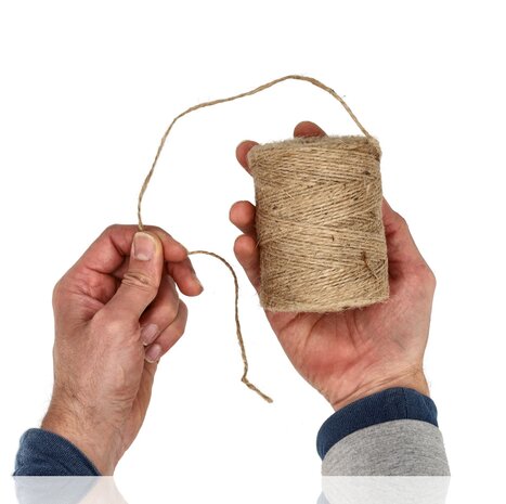 Discountershop Jute Twine 3mm – 2x 74m Natural Craft Rope – Eco Twine for DIY, Gardening, Gift Wrapping & Home Decoration - Copy