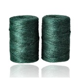 Discountershop Jute Touw 200 Meter 2 Stuks (400m) – Jute Koord Groen – Natuurlijk Bindtouw – Dik Jute Touw voor Tuin, Verpakking en Decoratie