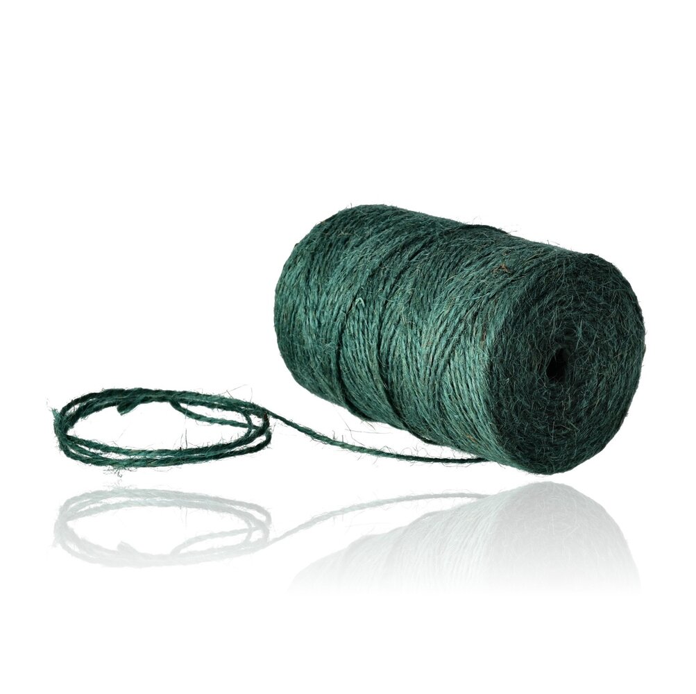 Discountershop Jute Rope 200 Meters 2 Pieces (400m) – Jute Cord Green – Natural Binding Twine – Thick Jute Rope for Garden, Packaging and Decoration