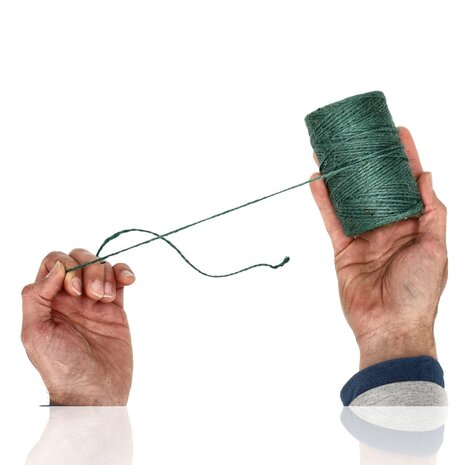 Discountershop Jute Touw 200 Meter 2 Stuks (400m) – Jute Koord Groen – Natuurlijk Bindtouw – Dik Jute Touw voor Tuin, Verpakking en Decoratie