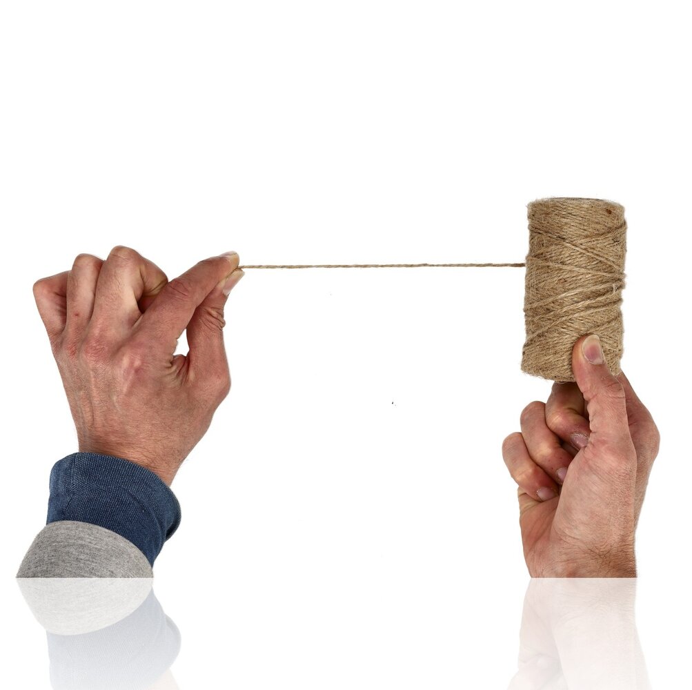 Discountershop Jute Touw 2x 65 Meter – Natuurlijk Bruin Bindtouw – Dik Jute Touw voor Knutselen, Tuin, Decoratie en Verpakking