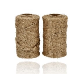 Discountershop Jute Touw 2x 65 Meter – Natuurlijk Bruin Bindtouw – Dik Jute Touw voor Knutselen, Tuin, Decoratie en Verpakking