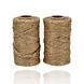 Discountershop Jute Touw 2x 65 Meter – Natuurlijk Bruin Bindtouw – Dik Jute Touw voor Knutselen, Tuin, Decoratie en Verpakking