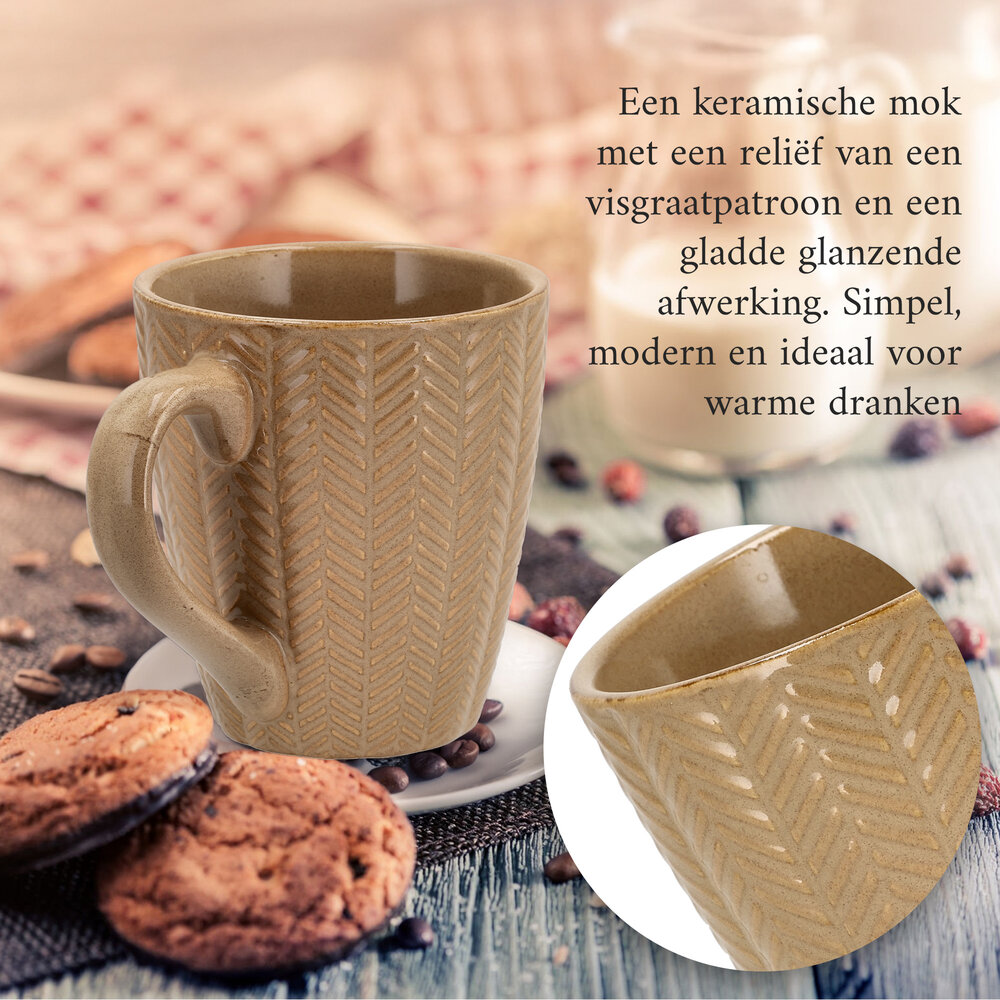 Discountershop Koffiekopje 200ml Keramisch – Koffiemok met Oor – Aardewerk Koffiebeker voor Koffie, Espresso & Cappuccino Discountershop Koffiekopje 200ml Keramisch – Koffiemok met Oor – Aardewerk Koffiebeker voor Koffie, Espresso & Cappuccino