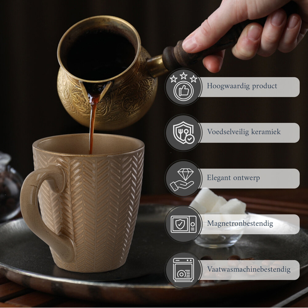 Discountershop Ceramic Coffee Cup 200ml – Coffee Mug with Handle – Stoneware Coffee & Tea Mug for Espresso and Cappuccino Discountershop Ceramic Coffee Cup 200ml – Coffee Mug with Handle – Stoneware Coffee & Tea Mug for Espresso and Cappuccino