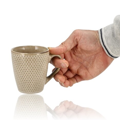 Discountershop Ceramic Coffee Mug with Handle 200ml – Small Coffee Cup for Espresso, Cappuccino, Coffee & Tea