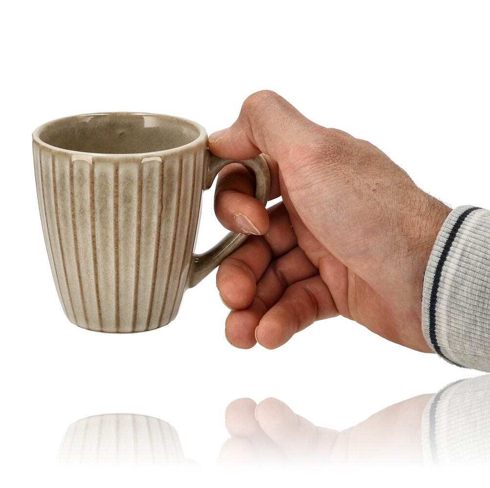 Discountershop Ceramic Coffee Mug with Handle 200ml – Stoneware Coffee Cup for Espresso & Coffee