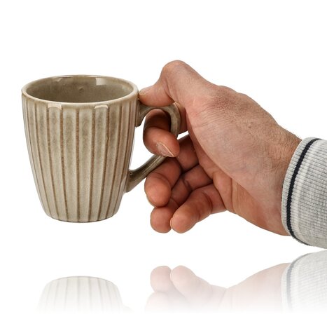 Discountershop Koffiemok met Oor 200ml – Keramisch Aardewerk Koffiekopje voor Koffie & Espresso Discountershop Koffiemok met Oor 200ml – Keramisch Aardewerk Koffiekopje voor Koffie & Espresso