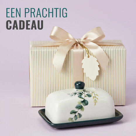 Discountershop Botervloot Kopen – Keramische Botervloot met Deksel – Duurzaam Boterbakje & Boterdoos van Porselein – Boter Bewaardoos & Kaascontainer voor Keuken en Picknick