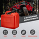 Discountershop Jerrycan 20 Liter Rood - Met Trechter Tuit - Inclusief Handige Vulslang - UN-Gekeurde Brandstof Jerrycans voor Benzine en Diesel - Brandstof Jerrycans