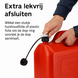 Discountershop Jerrycan 20 Liter Red - With Funnel Spout - Including Handy Filling Hose - UN-Approved Fuel Jerrycans for Petrol and Diesel - Fuel Jerrycans