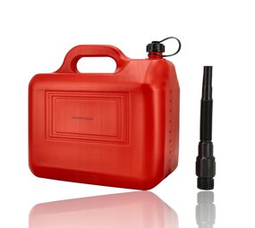 Discountershop Jerrycan 20 Liter Rood - Met Trechter Tuit - Inclusief Handige Vulslang - UN-Gekeurde Brandstof Jerrycans voor Benzine en Diesel - Brandstof Jerrycans