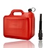 Jerrycan 20 Liter Red - With Funnel Spout - Including Handy Filling Hose - UN-Approved Fuel Jerrycans for Petrol and Diesel - Fuel Jerrycans