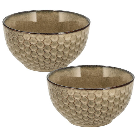 Discountershop Soup Bowl Set – Ø14 cm – Earthenware Ramen Bowls Without Handle – Bowls for Soup, Noodles, Salad, Breakfast and Fruit Bowl – Dishwasher Safe