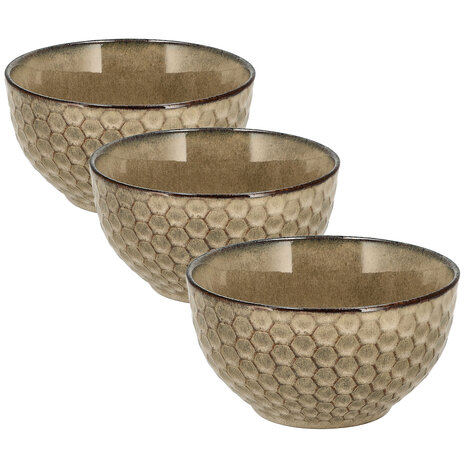 Discountershop Soup Bowl Set – Ø14 cm – Earthenware Ramen Bowls Without Handle – Bowls for Soup, Noodles, Salad, Breakfast and Fruit Bowl – Dishwasher Safe