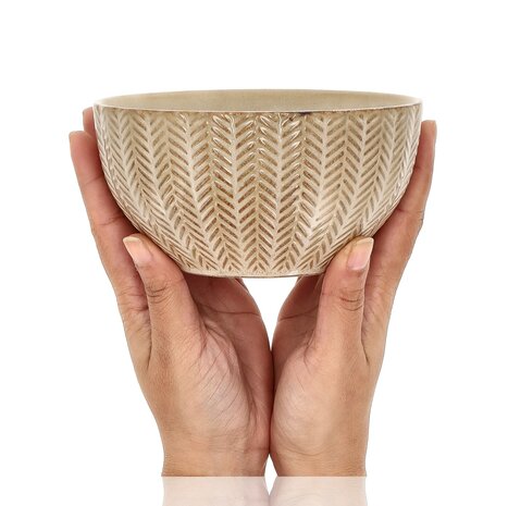 Discountershop Earthenware Soup Bowls Without Handles - Bowl Set 14 cm - Ramen Bowl - Bowls and Fruit Bowl for Soup, Noodles, Salad, Breakfast and Snacks