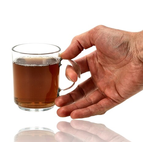 Discountershop Theeglazen 230 ml met Oor – Glazen Theemokken voor Thee, Koffie en Warme Dranken - Thee Glazen en Koffiekopjes