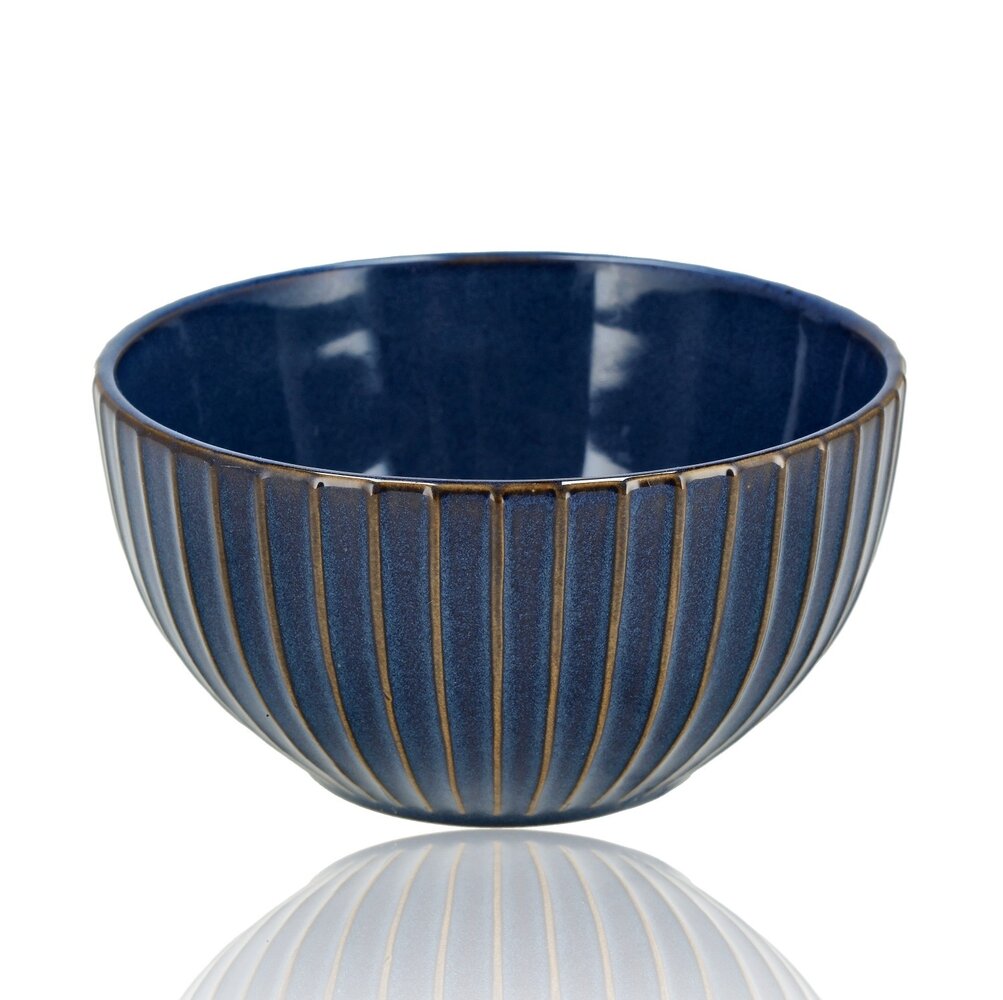 Discountershop Ramen Bowl Set – Ø14 cm – Stoneware Soup Bowls Without Handle – Bowls for Soup, Noodles, Salad, Breakfast and Snacks