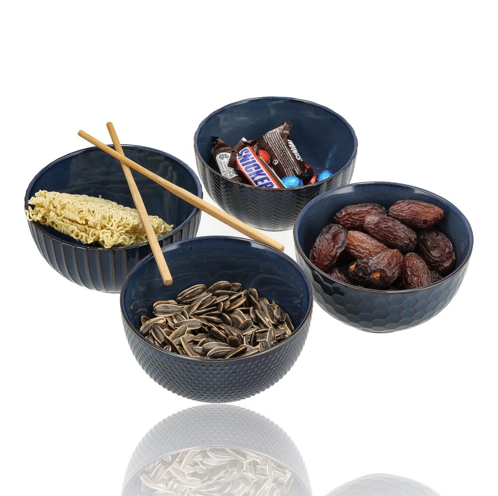 Discountershop Ramen Kom Ø14 cm – Keramische Soepkommen Zonder Oor – Aardewerk Kommen voor Soep, Noodles, Ontbijt en Salade – Vaatwasserbestendig