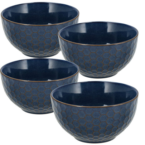 Discountershop Soup Bowls Ø14 cm – Dinnerware Set Without Handle – Ramen Bowl Set – Use as Serving Bowls and Fruit Bowl