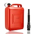 10 Liter Red Jerry Can – UN Approved Fuel Container for Petrol and Diesel – Plastic Fuel Tank with Long Spout and Pouring Hose – Fuel Can for Car, Boat, Camper and Garden Machinery
