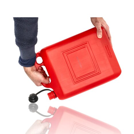 Discountershop Jerrycan 10 Liter Rood – UN-Gekeurde Brandstof Jerrycans voor Benzine en Diesel – Kunststof Benzinetank met Lange Schenktuit en Vulslang – Brandstofkan jerrycan Voor Auto, Boot, Camper en Tuinmachines