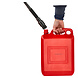 Discountershop 10 Liter Red Jerry Can – UN Approved Fuel Container for Petrol and Diesel – Plastic Fuel Tank with Long Spout and Pouring Hose – Fuel Can for Car, Boat, Camper and Garden Machinery