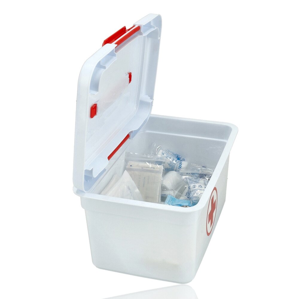 EHBO First Aid Kit 41-Piece – Complete Medical Kit with 60x80 cm Dressing, Triangular Bandage, Wound Compresses and Emergency Blanket – For Home, Car and Workplace