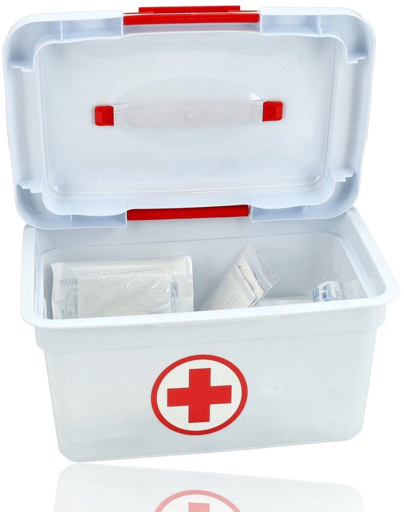 EHBO First Aid Kit 41-Piece – Complete Medical Kit with 60x80 cm Dressing, Triangular Bandage, Wound Compresses and Emergency Blanket – For Home, Car and Workplace