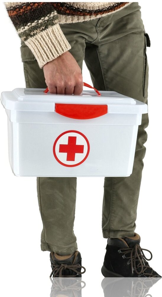 EHBO First Aid Kit 41-Piece – Complete Medical Kit with 60x80 cm Dressing, Triangular Bandage, Wound Compresses and Emergency Blanket – For Home, Car and Workplace