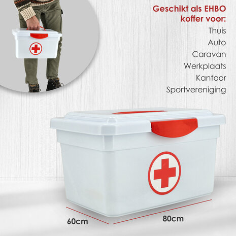 EHBO EHBO Koffer 41-Delig – Complete Verbanddoos met Dressing 60x80 cm, Driekante Doek, Wondkompressen en Reddingsdeken – Voor Thuis, Auto en Bedrijf EHBO EHBO Koffer 41-Delig – Complete Verbanddoos met Dressing 60x80 cm, Driekante Doek, Wondkompressen en Reddingsdeken – Voor Thuis, Auto en Bedrijf