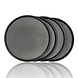 Discountershop Dinner Plate Set – Matte Black Plates 26.3 cm Ceramic – Round Dinner Plates with Raised Edge – Tableware for Hospitality, Restaurants